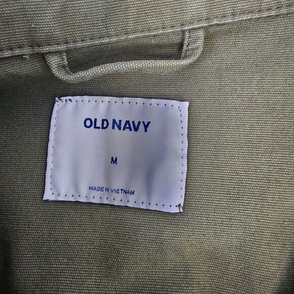 Women Old Navy Army Green Utility Jacket Sz Medium Pockets Gorp Core Casual S385 - Picture 7 of 9